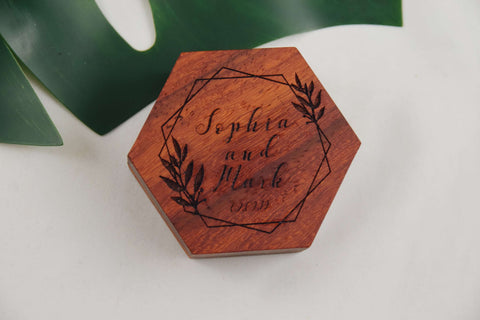 Floral Frame - Double ring box