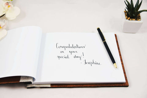 Mountains wedding guest book