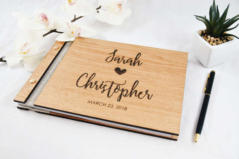 Rustic wedding guest book