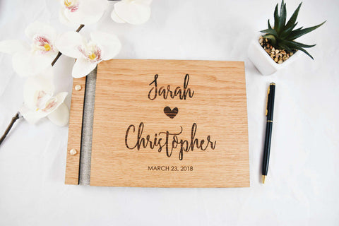 Rustic wedding guest book