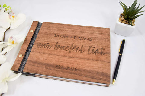 Our Bucket List  Personalized Wood Journal