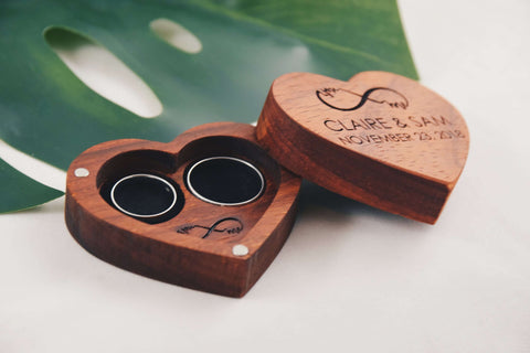 Heart shaped ring box