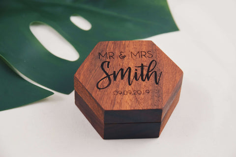 Mr & Mrs - Double ring box