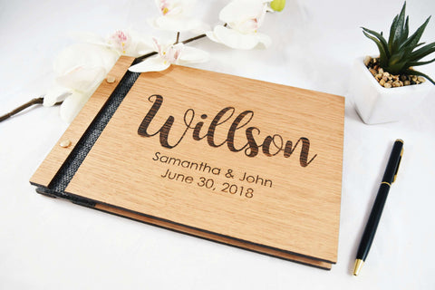 Personalized names wedding guest book