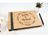 Feather wreath guest book