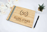 Personalized Oak Wood Birthday Guest Book