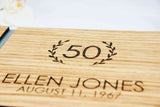 Personalized Oak Wood Birthday Guest Book
