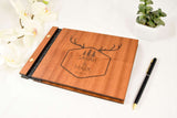 Personalized wood rustic wedding guestbook