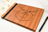 Personalized wood rustic wedding guestbook