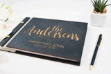 Photo booth gold letters wedding guest book